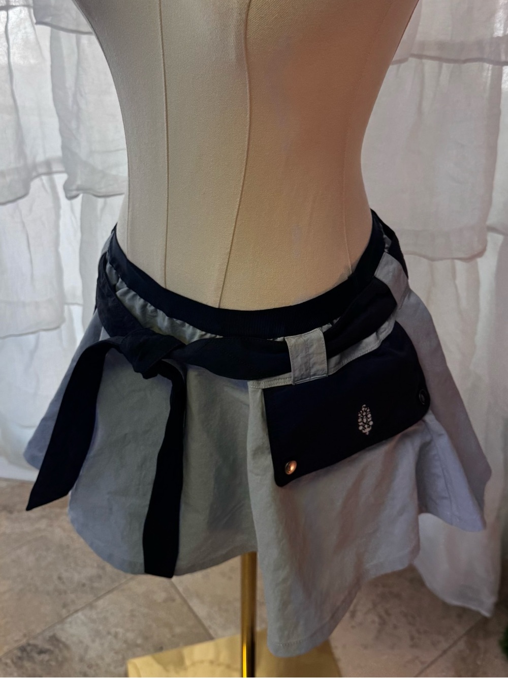 NWT FP Movement Nylon Tie-Waist Mini Skort in Sky Blue - Picture 11 of 13